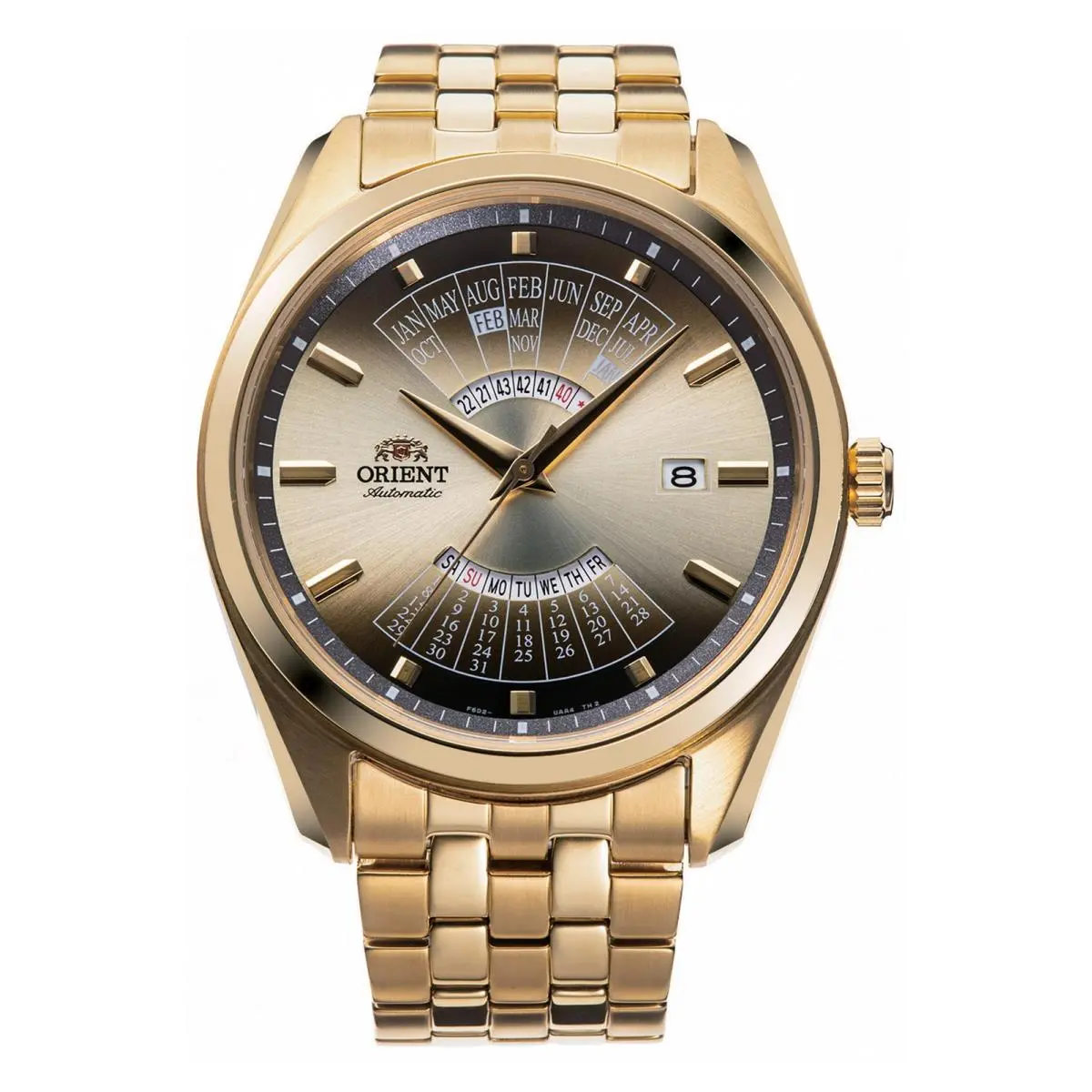 Orient Men`s Contemporary Multi Year Calendar 43mm Automatic Watch RA-BA0001G
