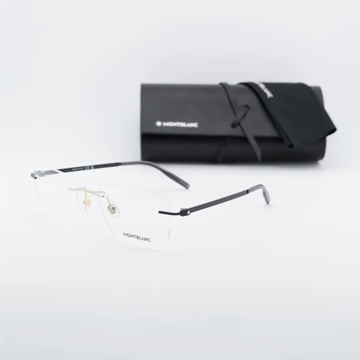 MB0281O 006 Gold/black 56mm Eyeglasses by Montblanc