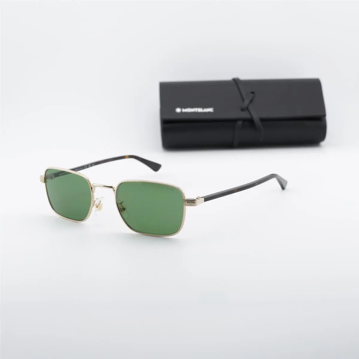 Montblanc MB0339S 002 Havana/gold/green Sunglasses 53-20-145
