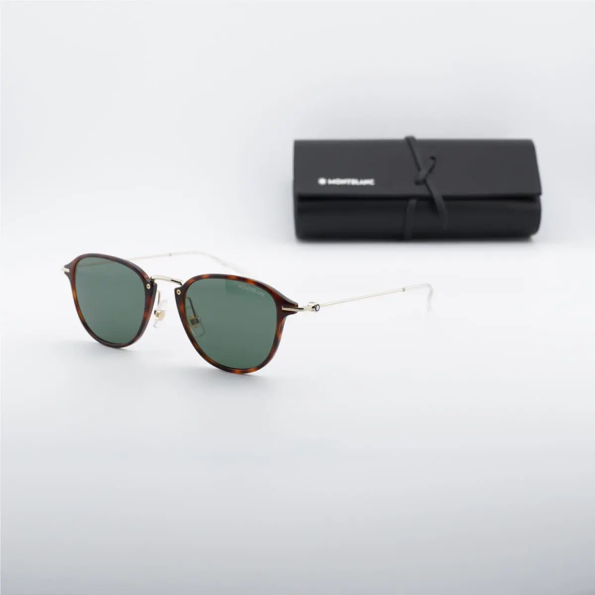 Montblanc MB0155S 002 Havana/gold/green 51-21-145 Sunglasses