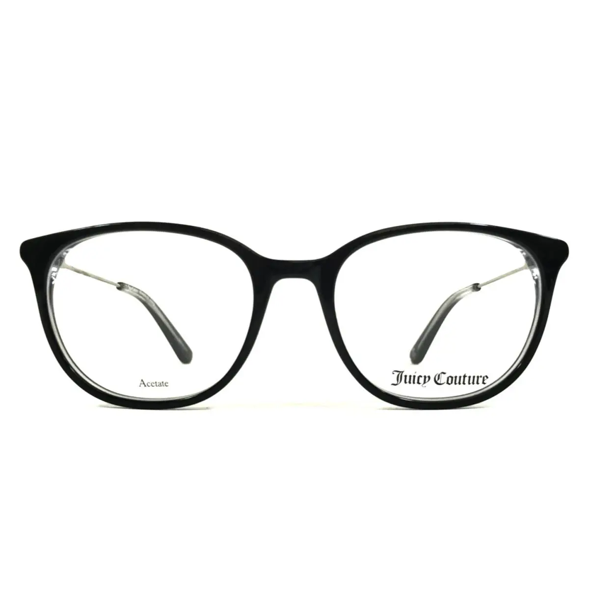 Juicy Couture Eyeglasses Frames JU201/G 807 Black Clear Round Full Rim 51-18-135
