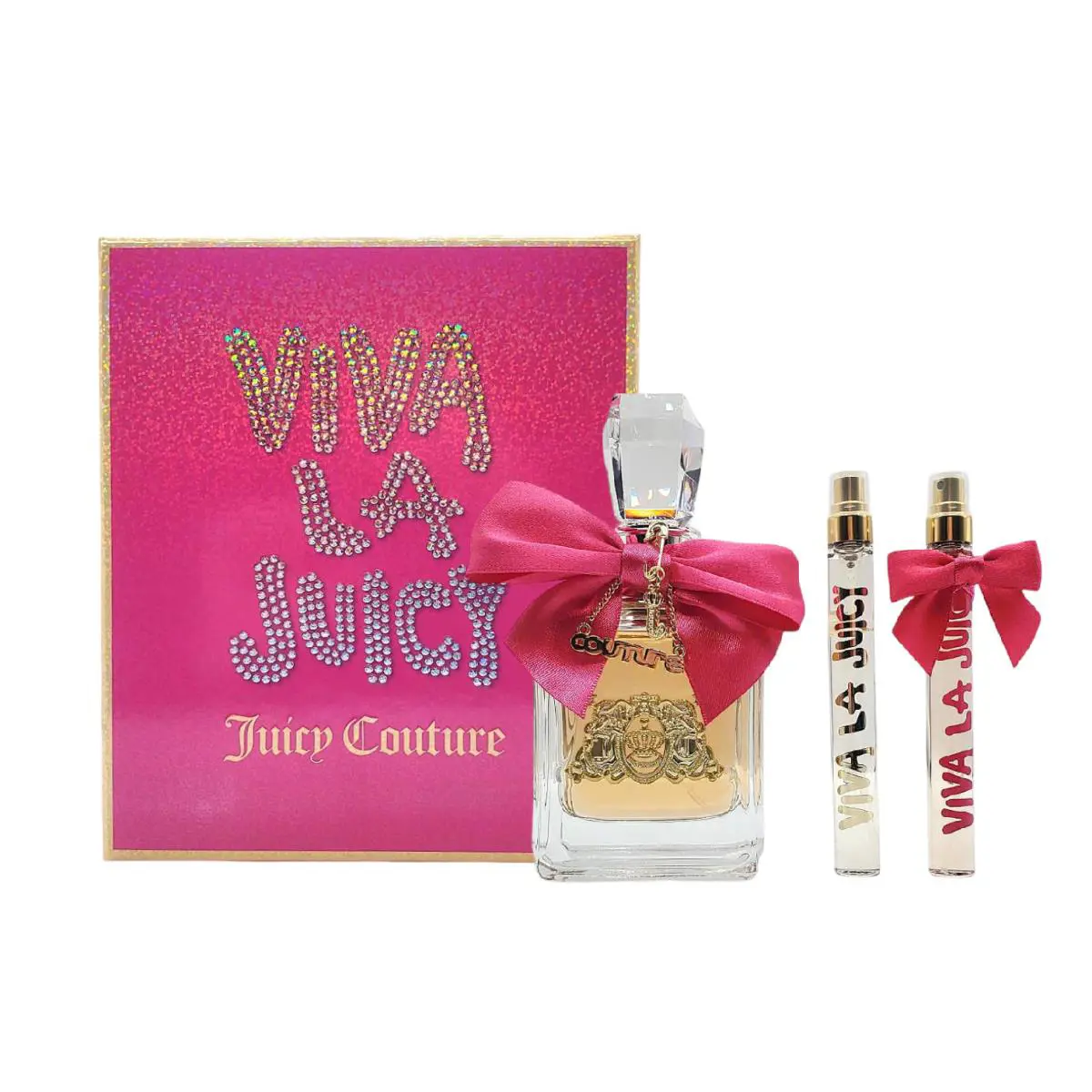 Viva La Juicy 3-pc Gift Set: 3.4 oz 0.33 oz Edp + 0.33 oz Gold Couture Edp - Gold