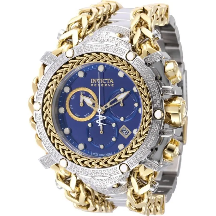 Invicta Gladiator Chronograph Quartz Diamond Blue Dial Men`s Watch 48418