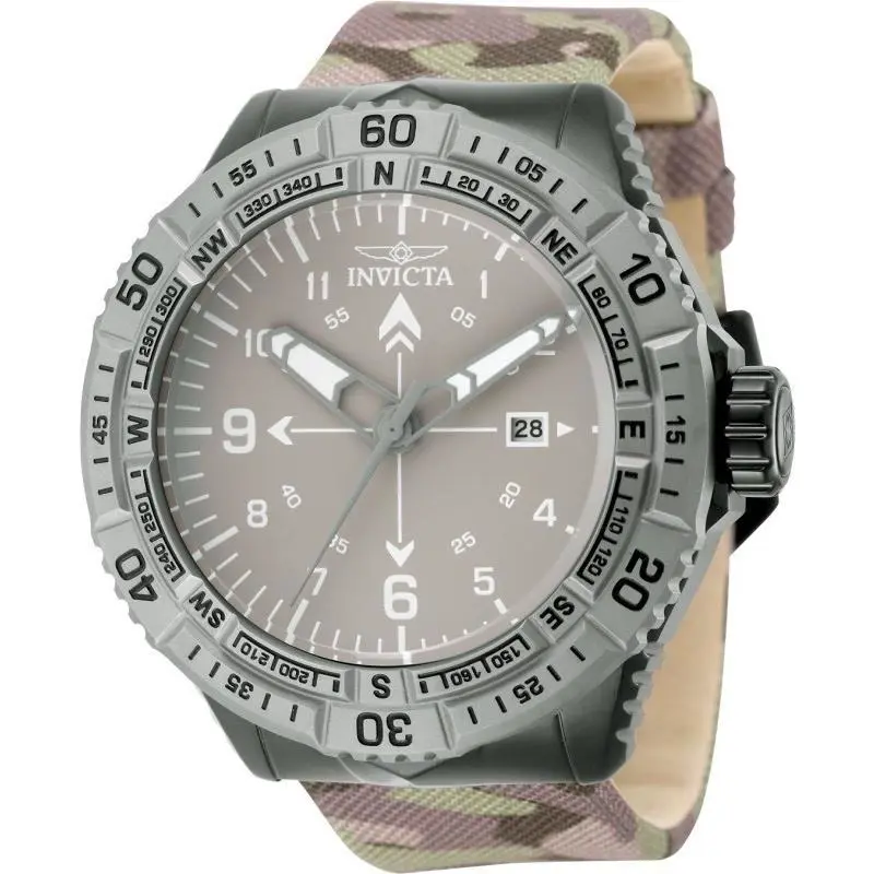 Invicta Coalition Forces Military Watch Camouflage Green Tan Model 49512 - Band: Camouflage