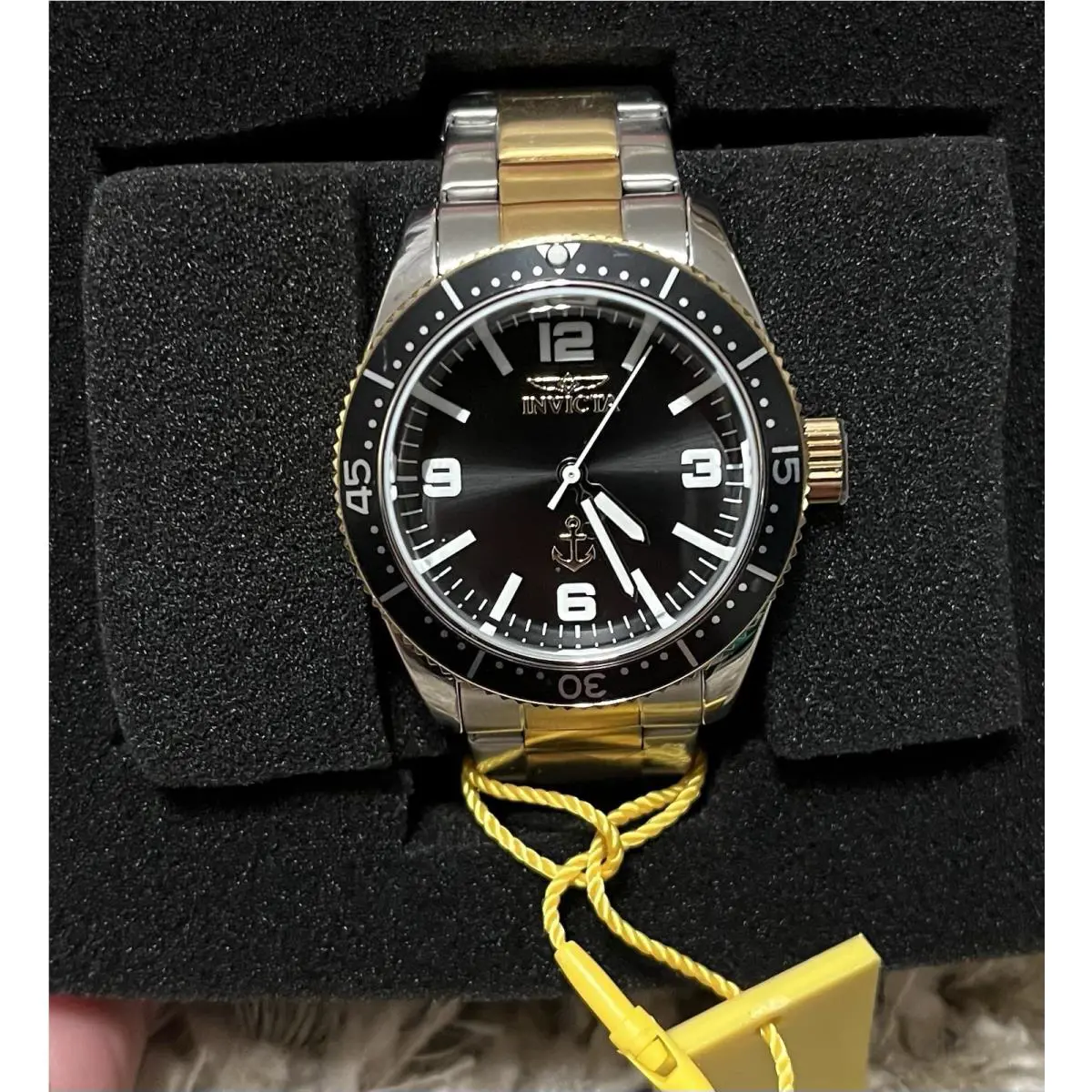 Invicta Ocean Voyage Watch Men 38mm Two Tone Stainless Steel Gold Silver Quartz