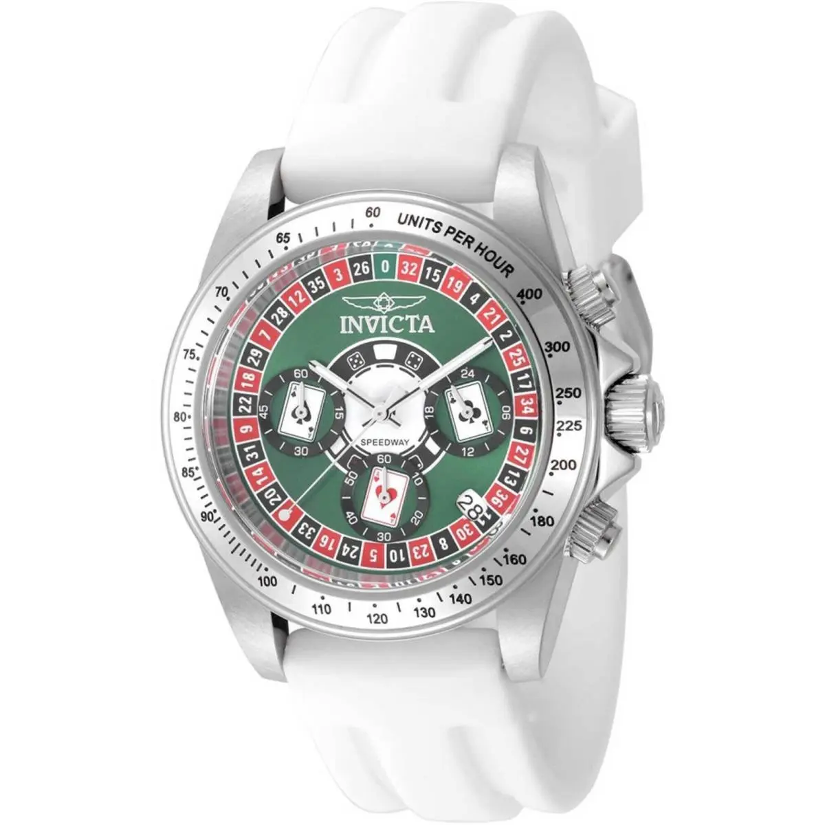 50493 Quartz Watch Green Dial Silicone 39.5mm Men by Invicta