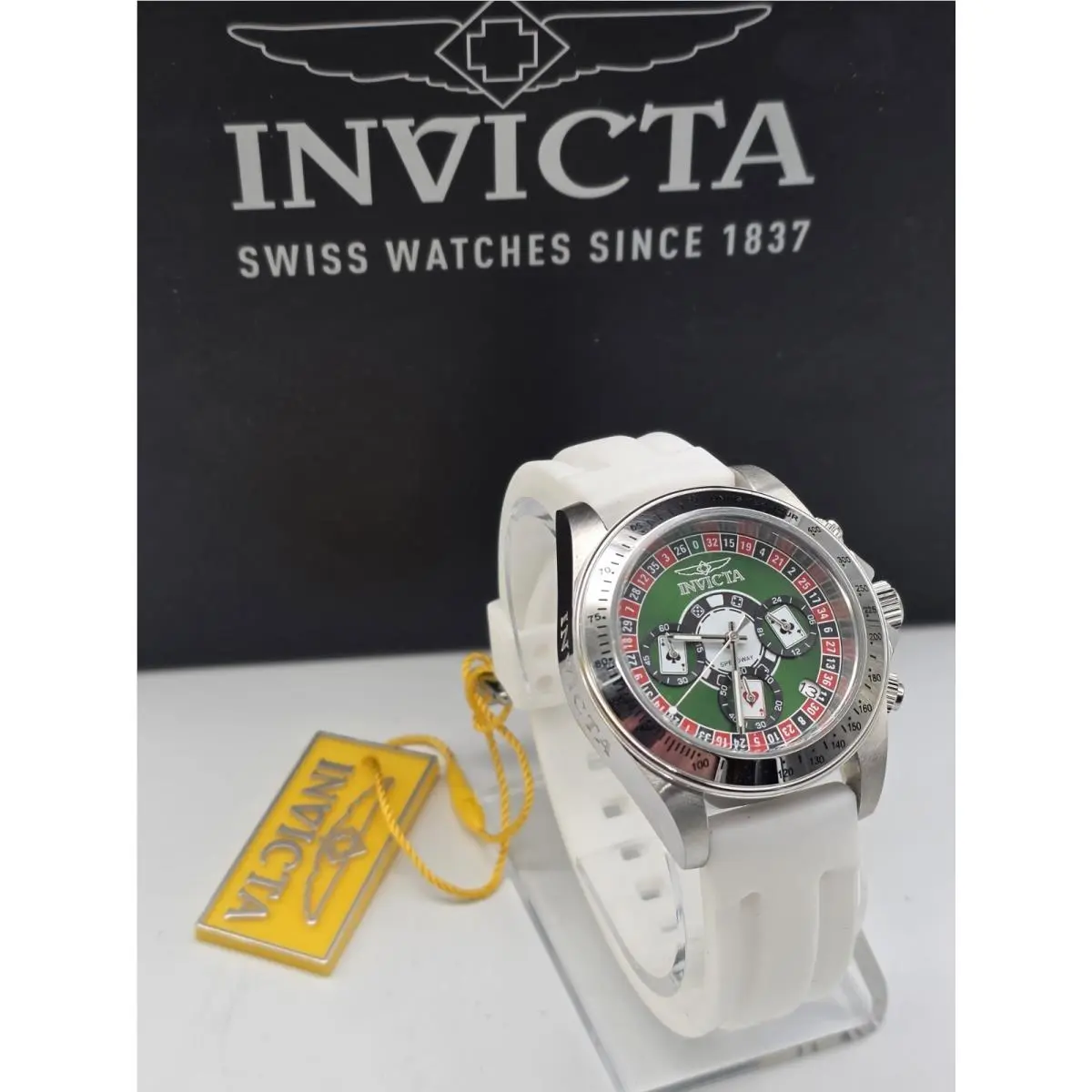 Invicta Speedway Casino Royale Edition Men`s Watch 39.5mm White 50493