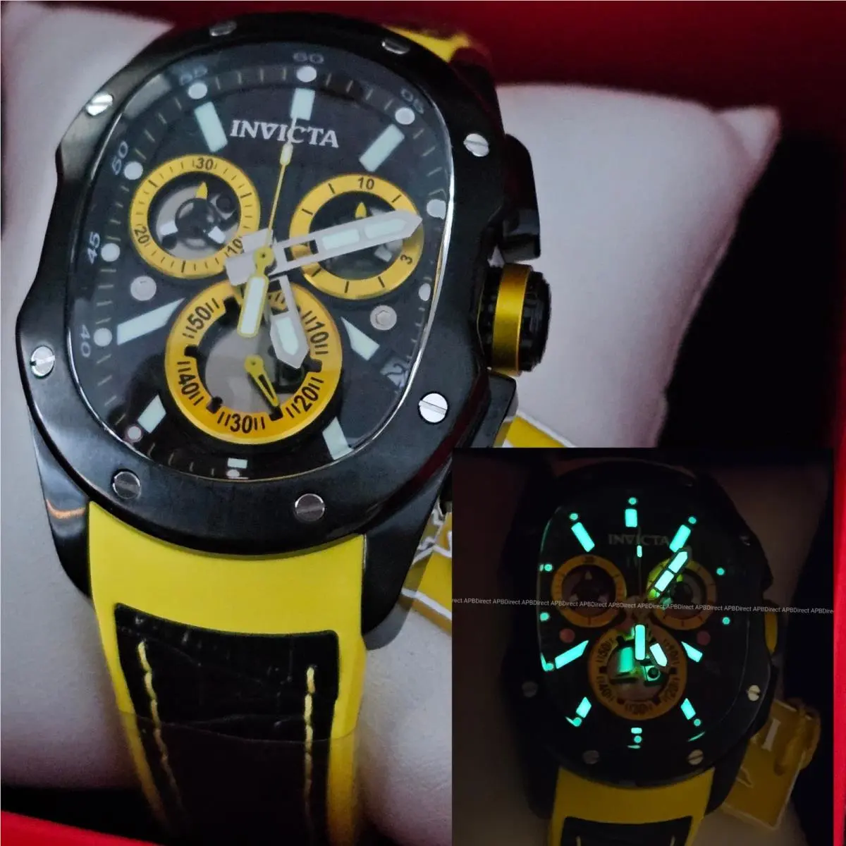 Invicta - Lupah Revolution 2.0 - Yellow Blk Swiss Eta G10.212 Chrono Mens Watch