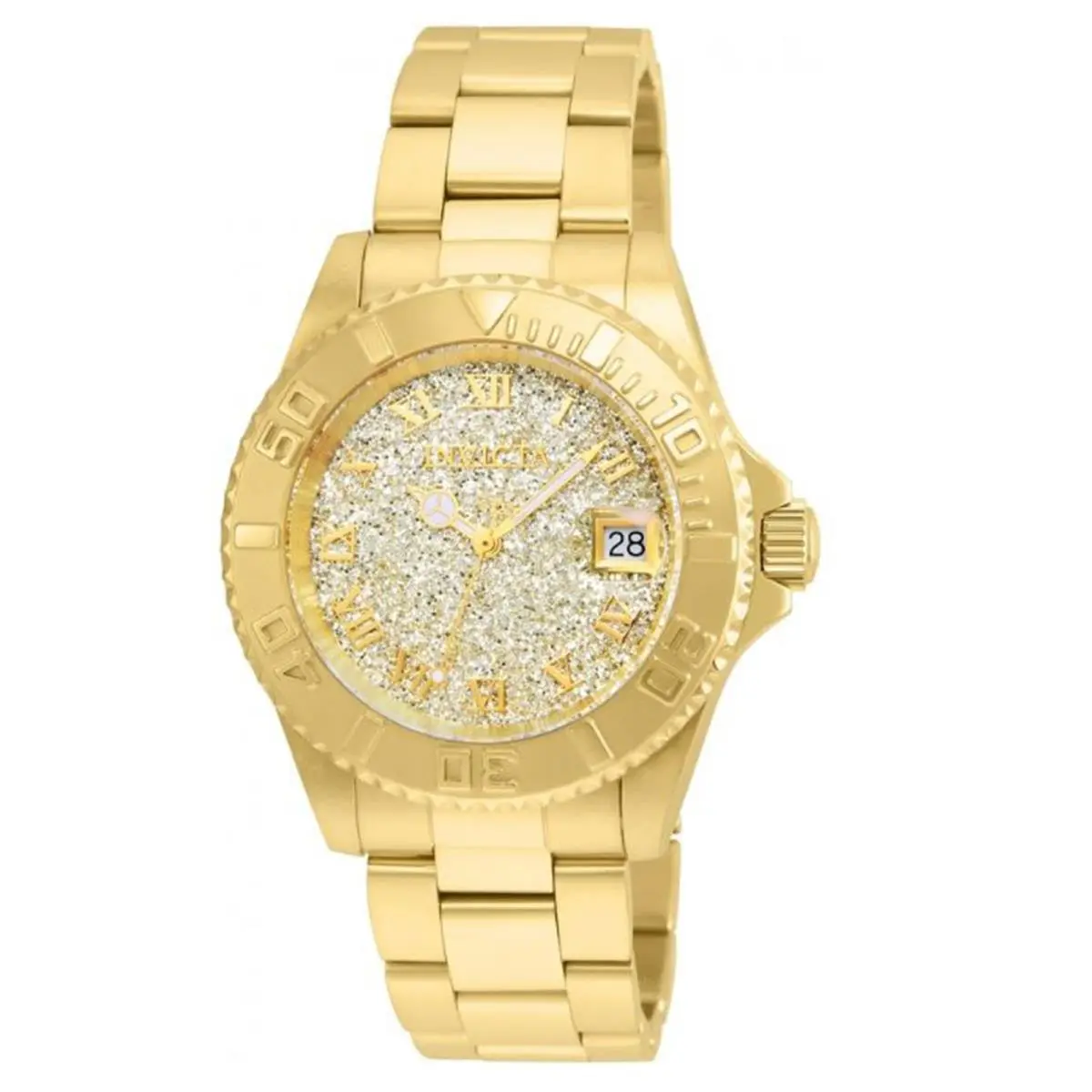 Women`s `angel` Swiss Quartz Stainless Steel Casual Watch Color:gold by Invicta