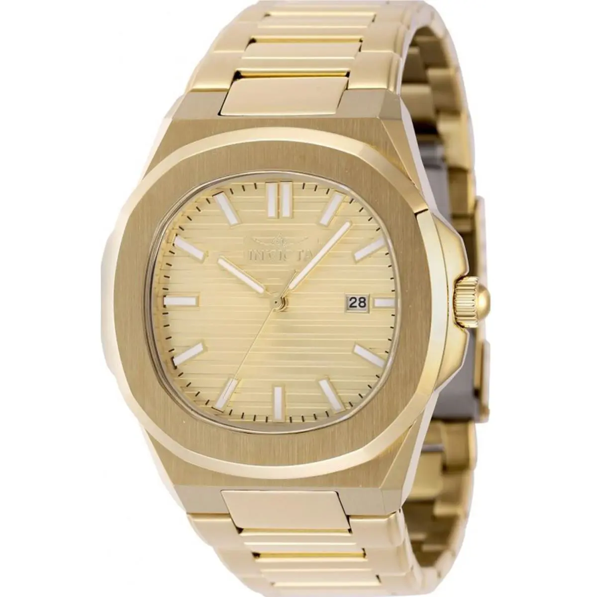 Invicta Men`s 48520 Speedway Quartz 3 Hand Gold Dial Watch