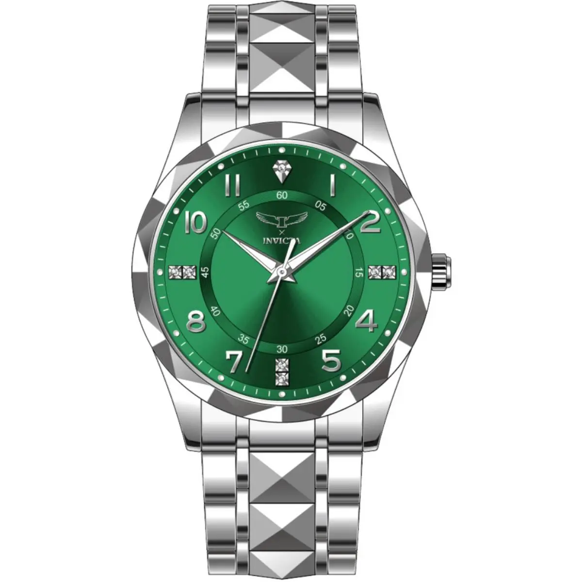 Invicta Men`s Watch Specialty Quartz Green Copper Dial Steel Bracelet 69029