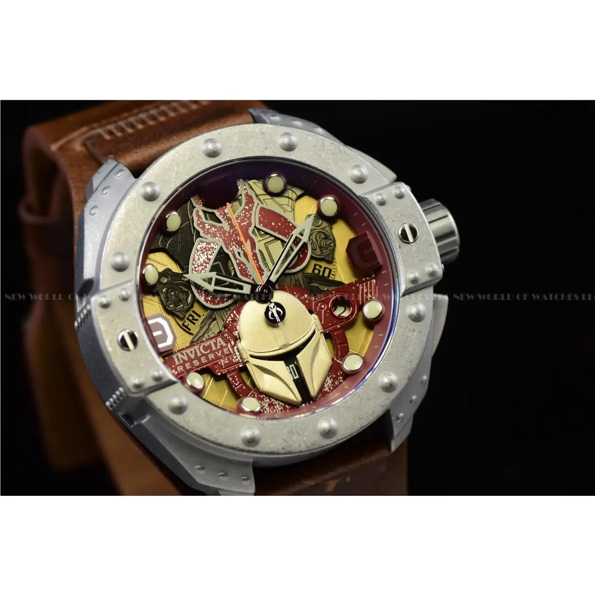 Invicta Mandalorian Star Wars Limited Edition Chronograph Brown Leather Watch