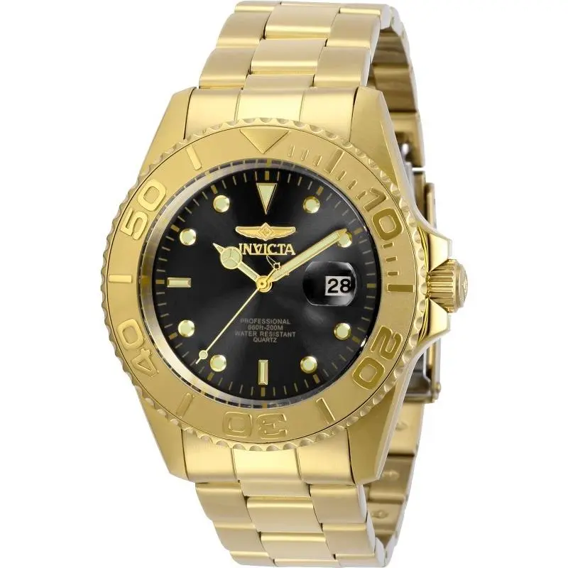 Invicta Men`s 29946 Pro Diver Quartz 3 Hand Black Dial Watch