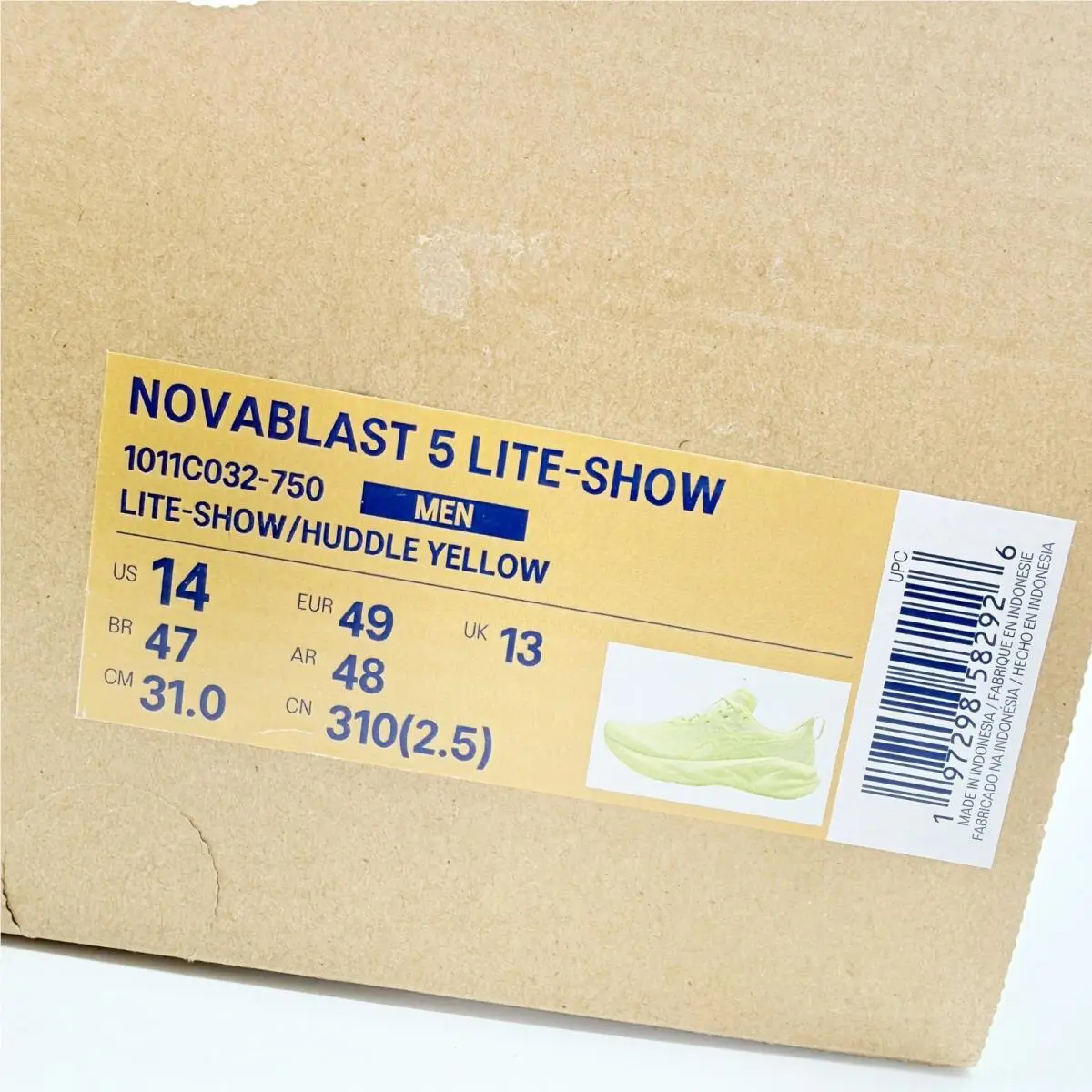 Asics shoes - Novablast 5 Lite-Show - Novablast - 1011C032-750 - Yellow (UPC: 197298582926) 9