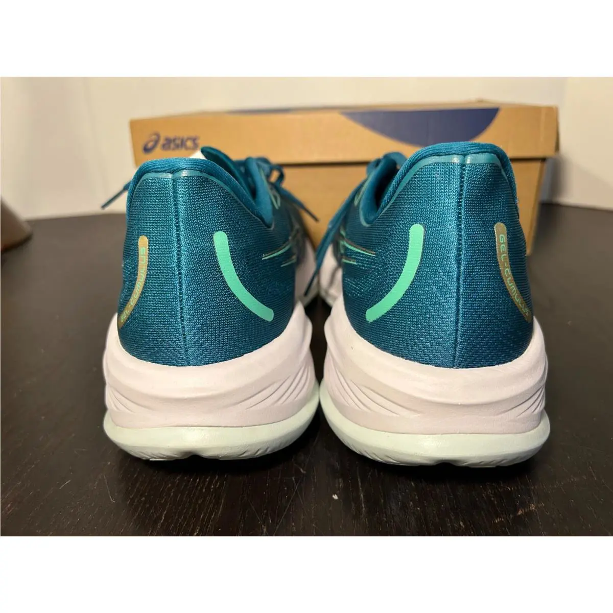 Asics shoes - Teal Blue Green, White 8