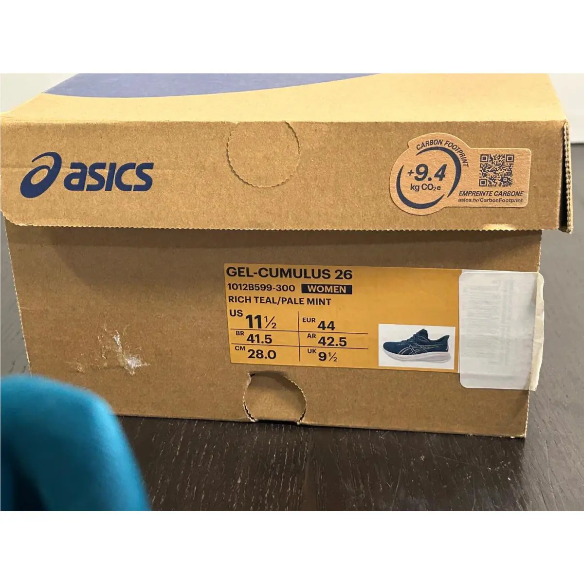 Asics shoes - Teal Blue Green, White 14