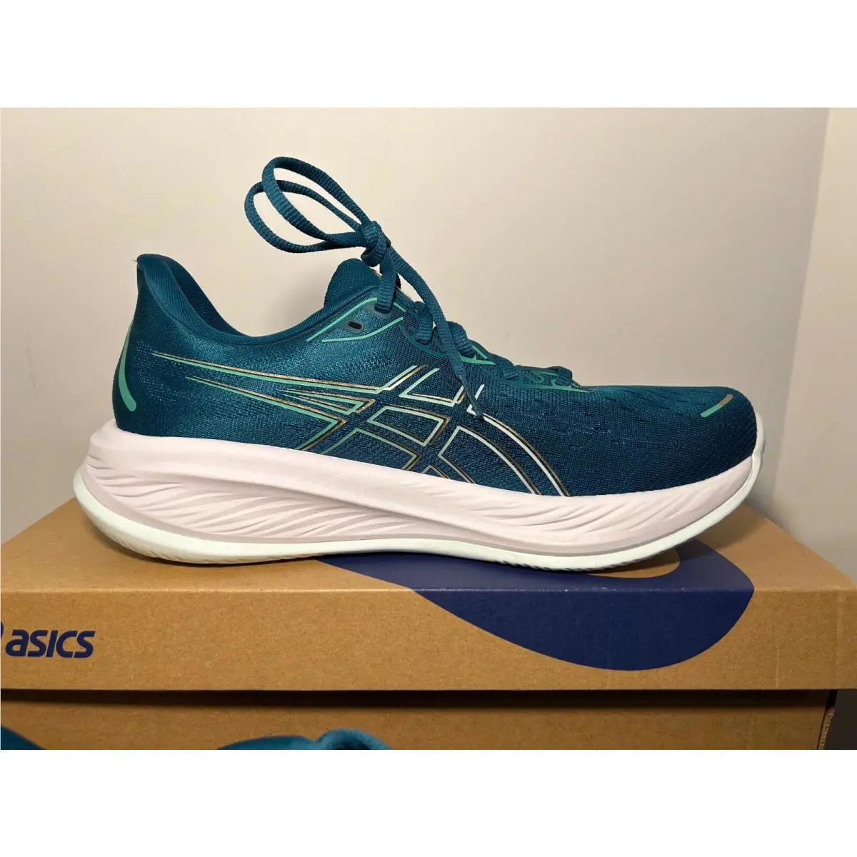 Asics shoes - Teal Blue Green, White 2