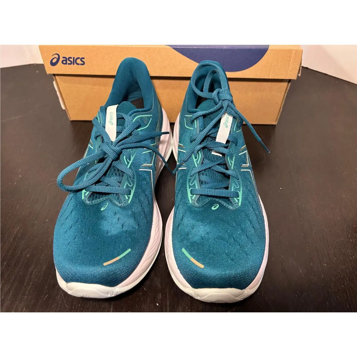 Asics shoes - Teal Blue Green, White 3