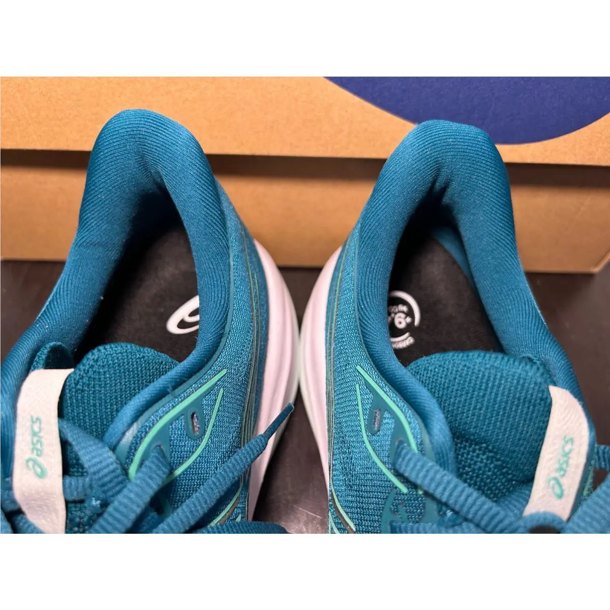 Asics shoes - Teal Blue Green, White 4