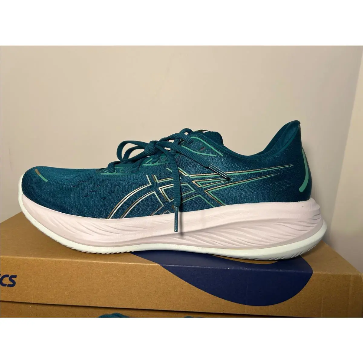 Asics shoes - Teal Blue Green, White 7