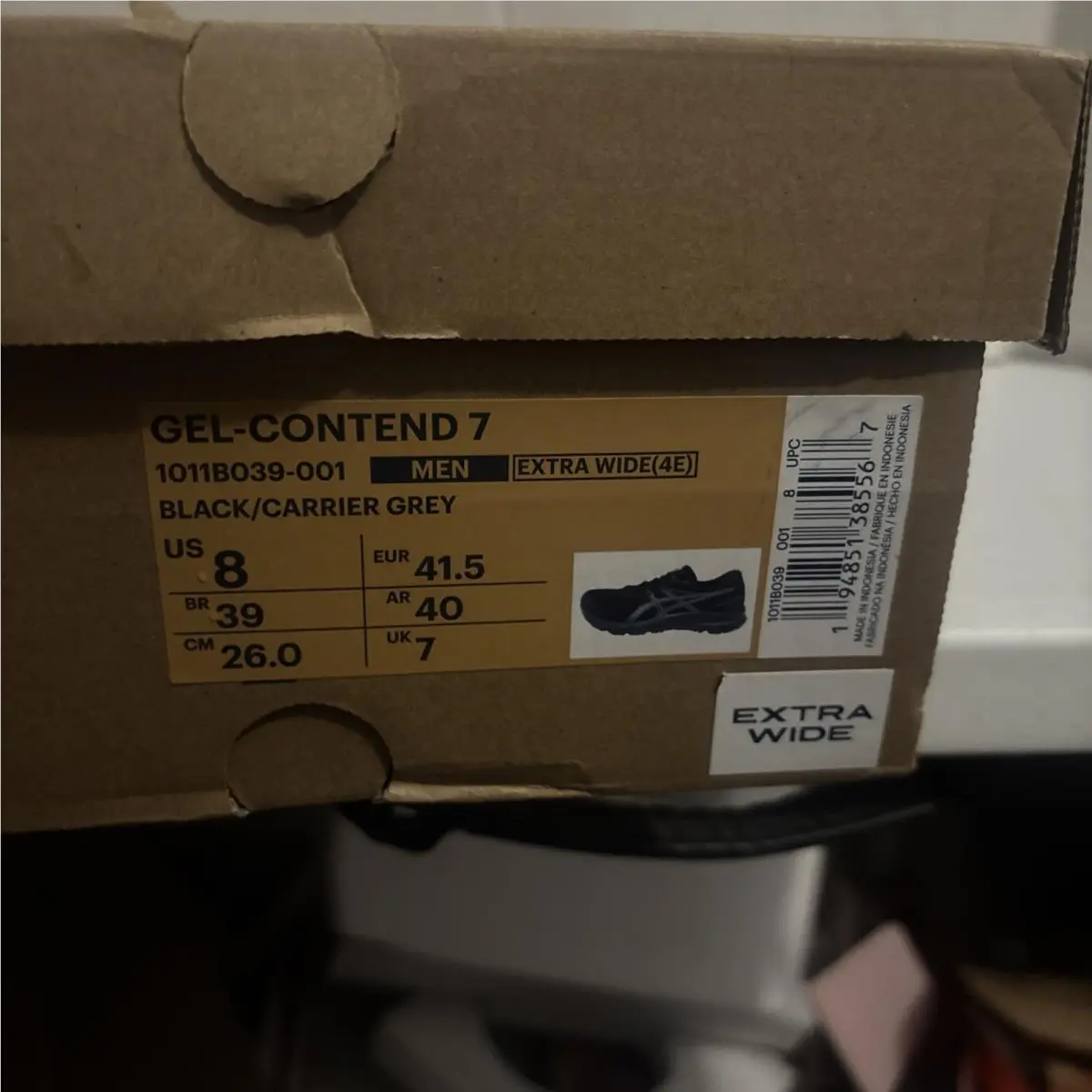 Asics shoes - Asics GEL Contend 7 - GEL Contend - 1011B039-001 - Black, Secondary s: Black Gray Grey (UPC: 194851385659) 0