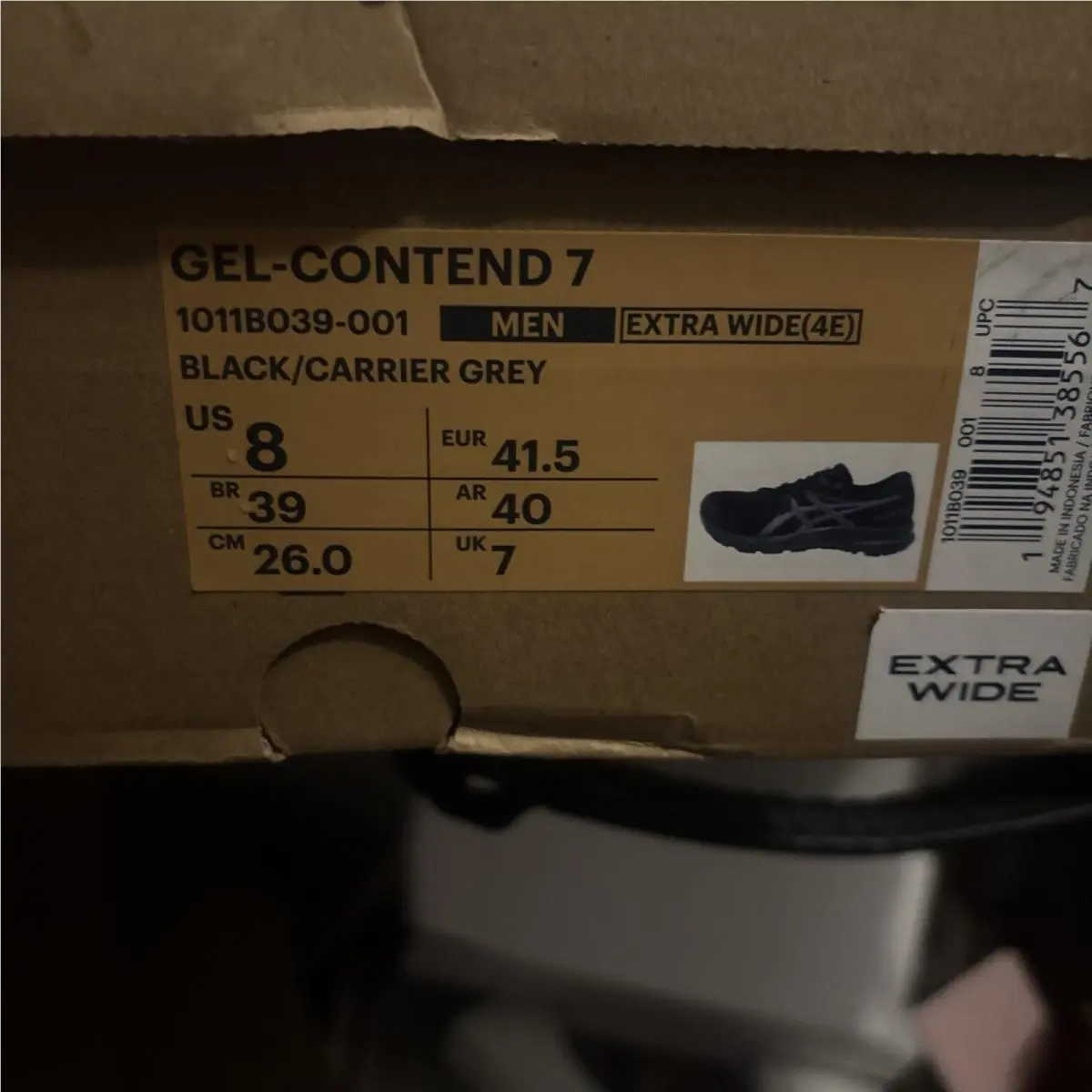 Asics shoes - Asics GEL Contend 7 - GEL Contend - 1011B039-001 - Black, Secondary s: Black Gray Grey (UPC: 194851385659) 2