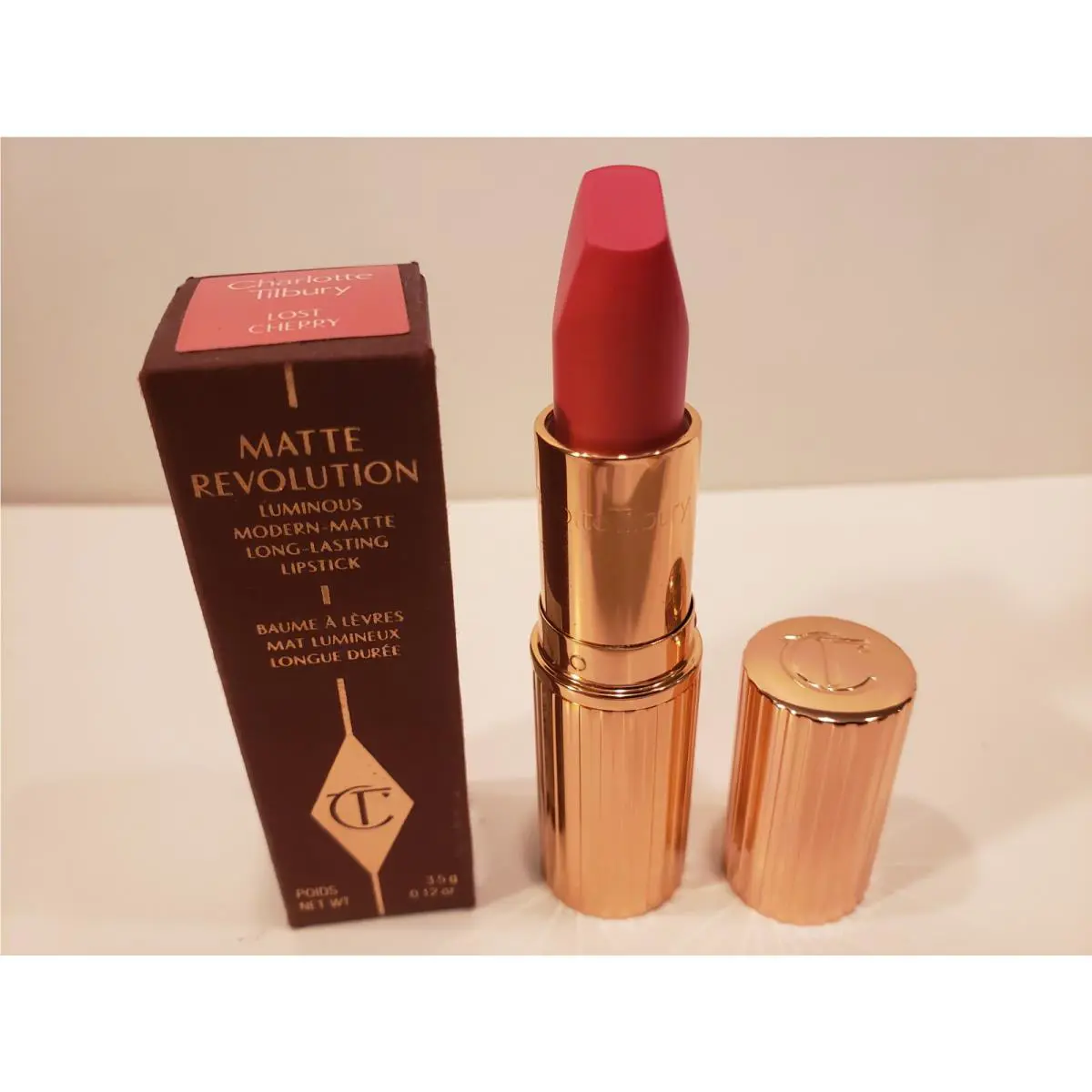 Charlotte Tilbury Matte Revolution Luminous Matte Lipstick Lost Cherry 0.12 Oz