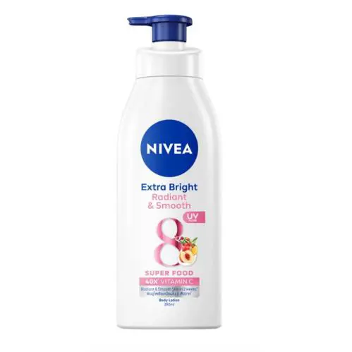 Nivea Extra Bright Radiant Smooth + 8 Super Food Vitamin C 3Body Lotion 380ml