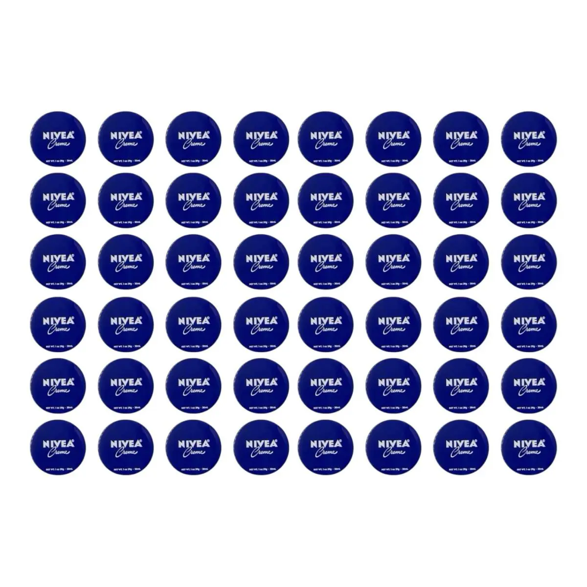 48 Pack Nivea Creme Rich Moisturizing Cream Travel Size 1 oz Tin Hands Face Body - White