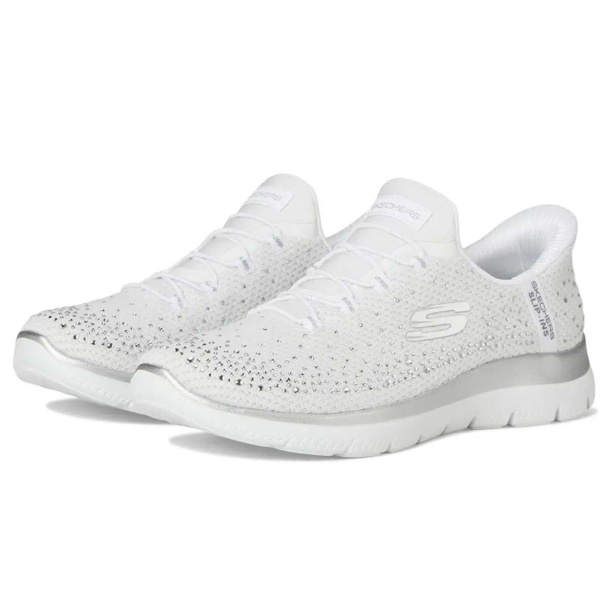 Skechers shoes - 150273 - 150273/150273W-BKRG - white silver wsl 6