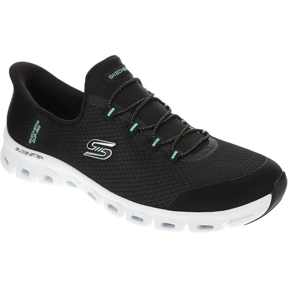 Women`s Glide-step-pursuit Hands Free Slip-ins Sneaker Bktq=black/Turquoise by Skechers