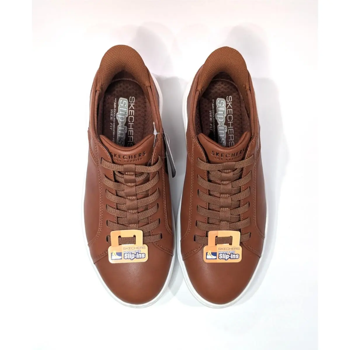 Skechers shoes - Skechers Hands Free Slip-ins Court Break Double Vented - 183177 183177W 183177W/COG - Cognac 9