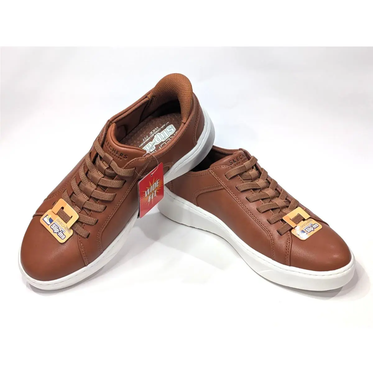 Skechers shoes - Skechers Hands Free Slip-ins Court Break Double Vented - 183177 183177W 183177W/COG - Cognac 8