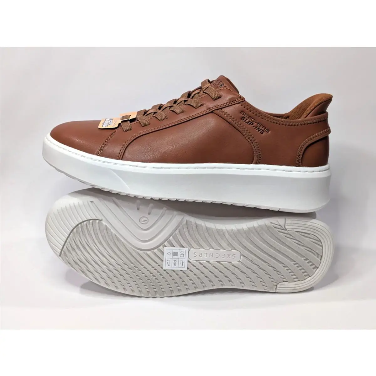 Skechers shoes - Skechers Hands Free Slip-ins Court Break Double Vented - 183177 183177W 183177W/COG - Cognac 11