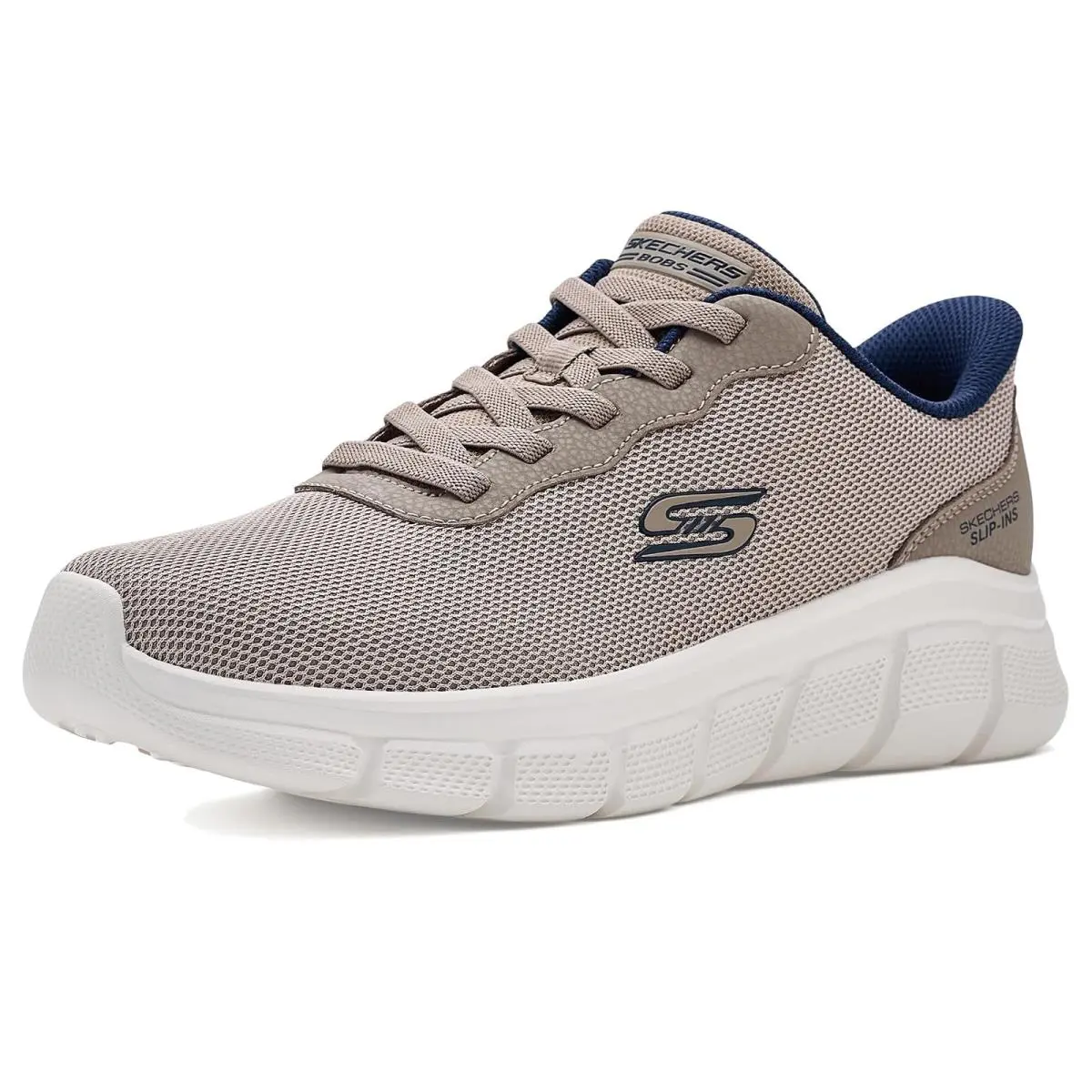 Man`s Shoes Bobs From  Bobs B Flex - Glacial Edge Slip-ins Taupe by Skechers