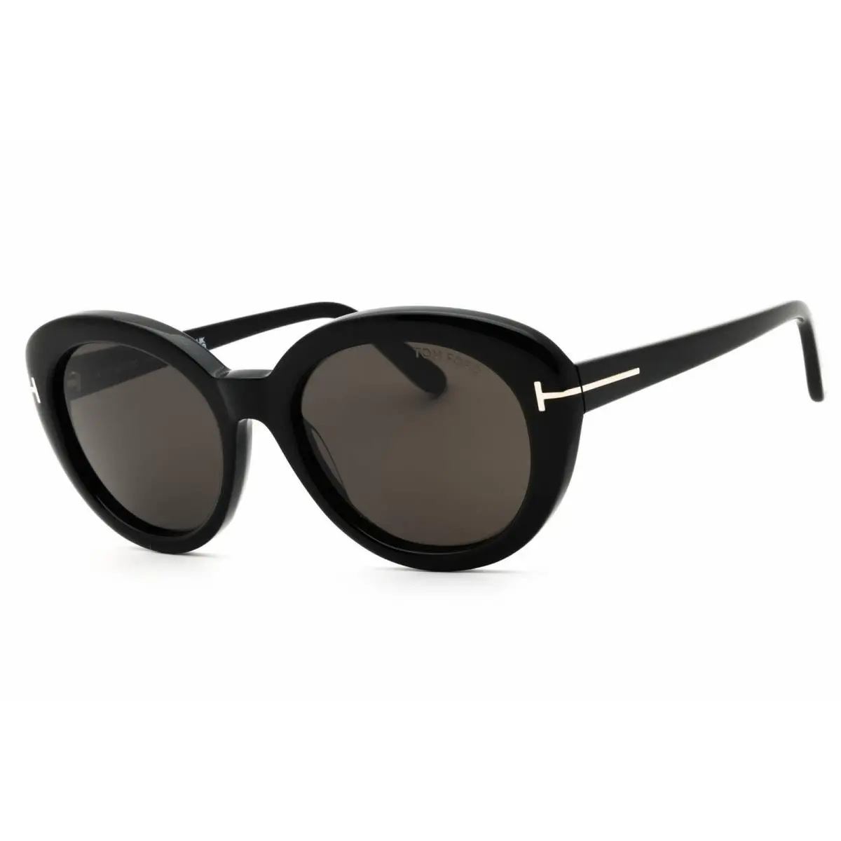 Tom Ford Unisex Sunglasses Cat Eye Shape Shiny Black Full Rim Frame FT1009 01A
