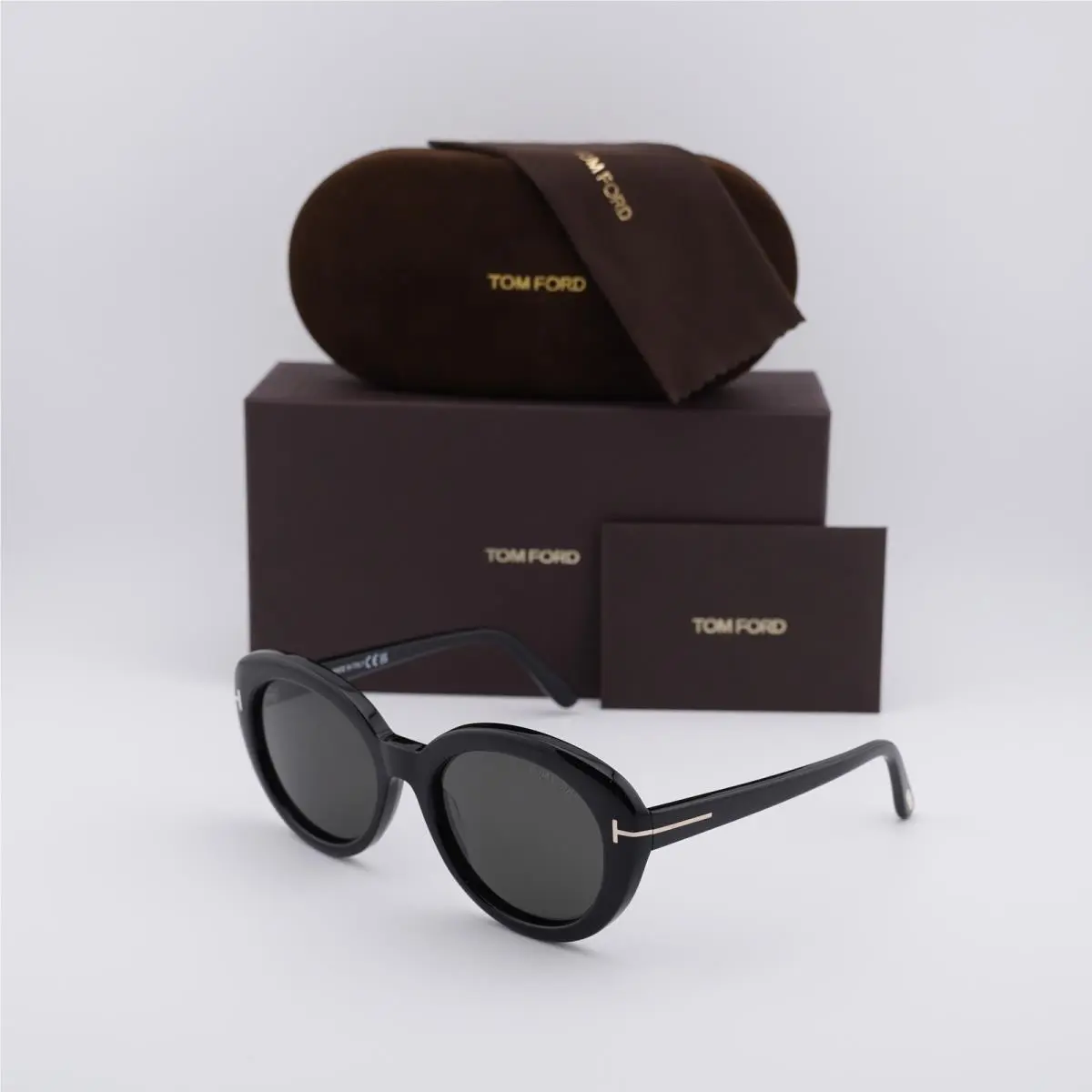 FT1009 01А Shiny Black/smoke 55-19-140 Sunglasses by Tom Ford