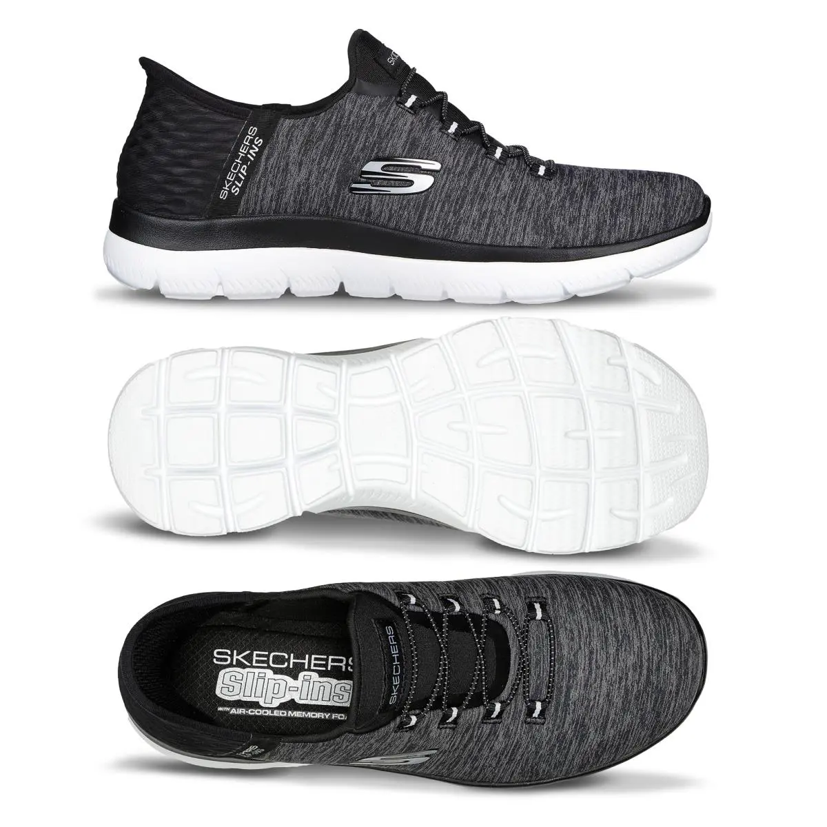 Skechers shoes - 149937 - 149937W - black white 7