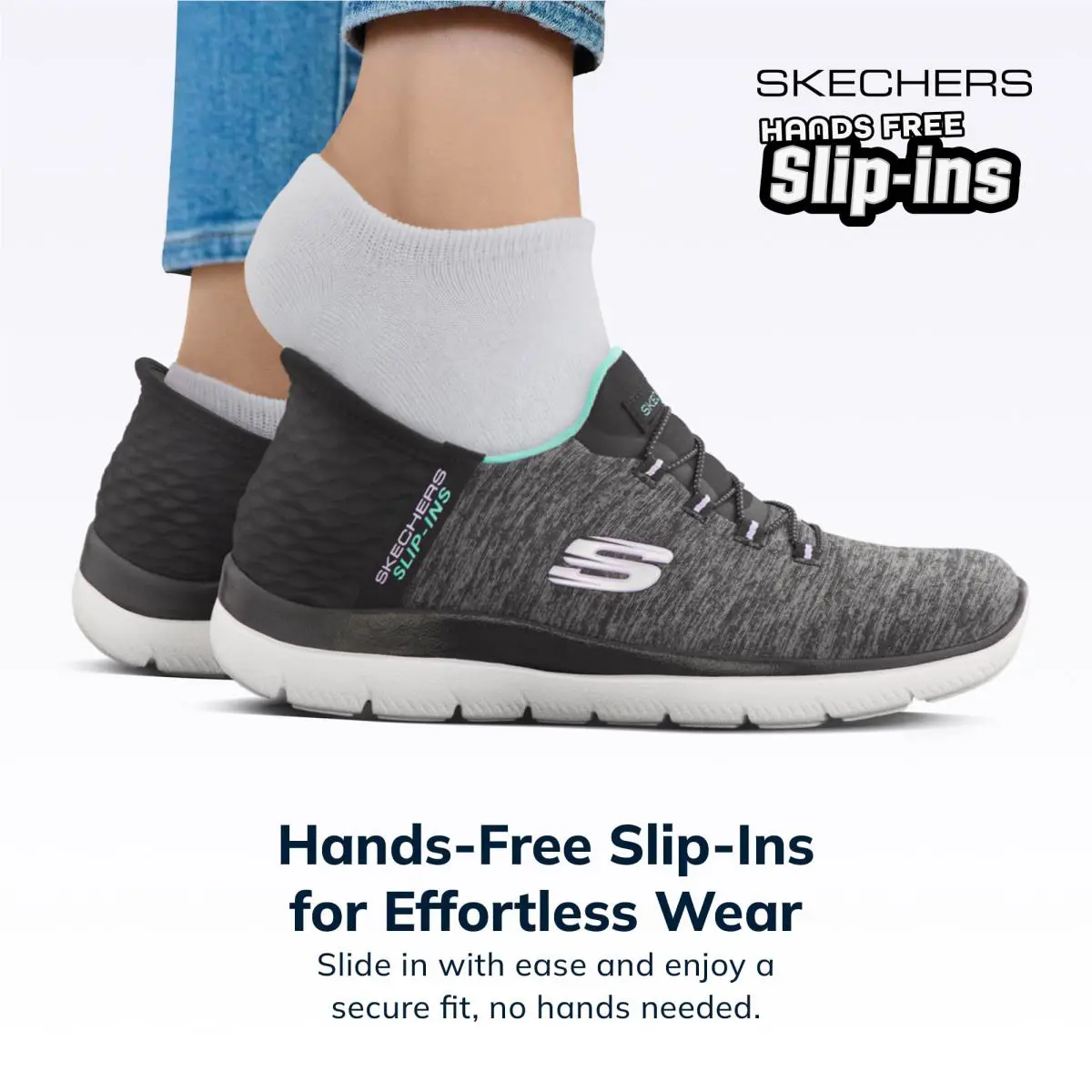 Skechers shoes - 149937 - 149937W - black white 76