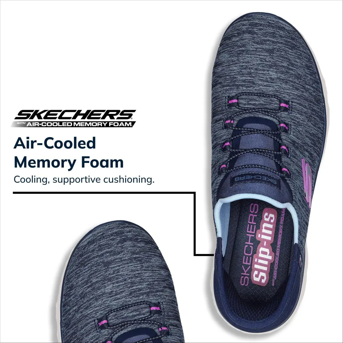 Skechers shoes - 149937 - 149937W - black white 19