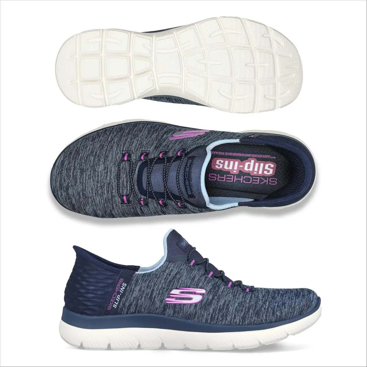 Skechers shoes - 149937 - 149937W - black white 23