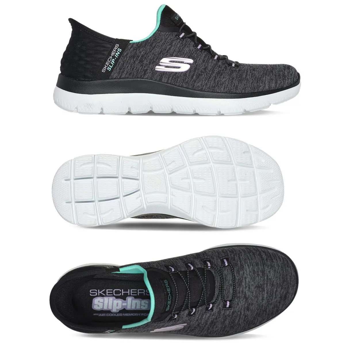Skechers shoes - 149937 - 149937W - black white 81
