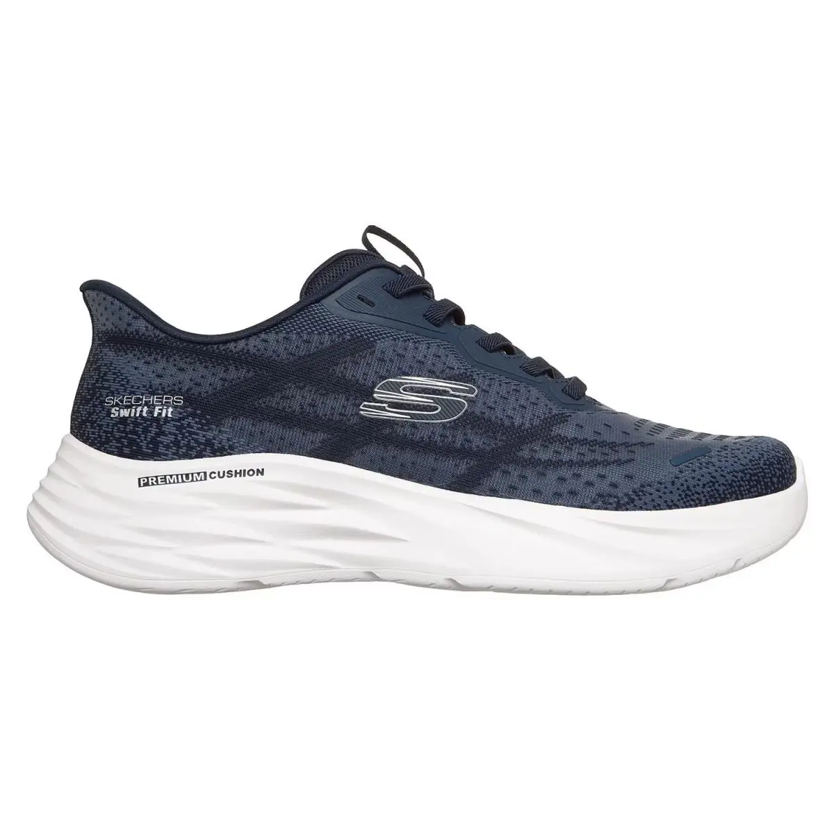 Men`s Skechers Hands Free Skech-edge Swift Fit Shoes - Blue