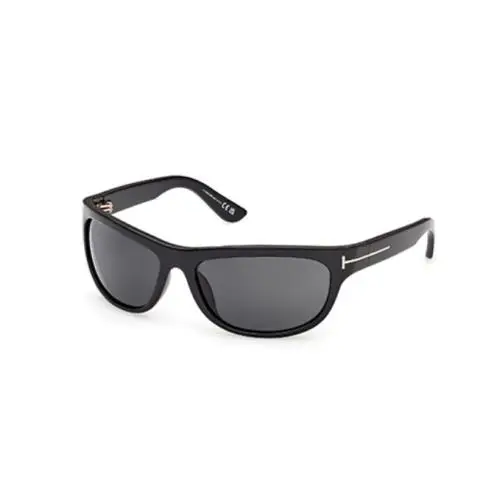 Tom Ford ANDERS-02 FT1363 01A Shiny Black/smoke Rectangular Men`s Sunglasses