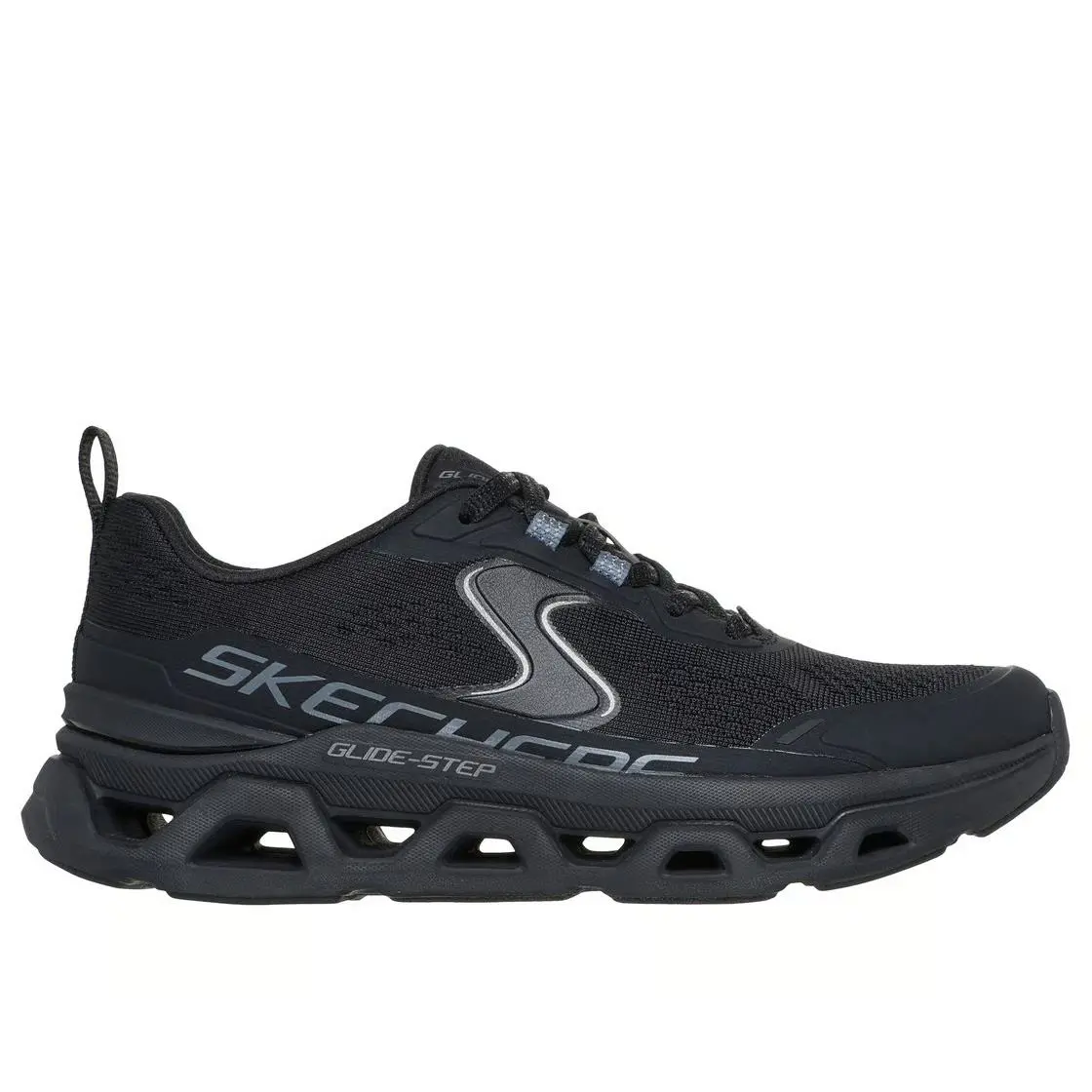 Skechers Women Shoes Glide Black Altus Comfort Casual Memory Foam Lace Up 150519 - Black