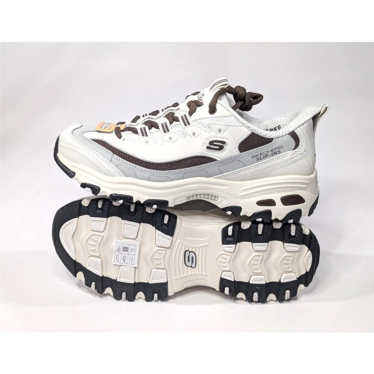 Skechers shoes - Skechers D`Lites Smooth Nostalgia - Smooth Nostalgia - 150537/OWBR - White/Black 2