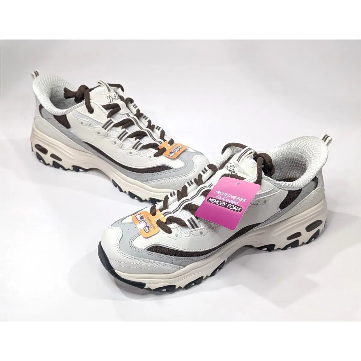 Skechers shoes - Skechers D`Lites Smooth Nostalgia - Smooth Nostalgia - 150537/OWBR - White/Black 9