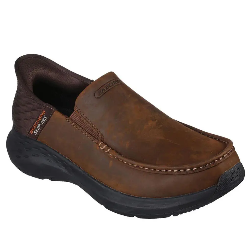 Skechers Men`s Parson Oswin Slipon - Dk Brown