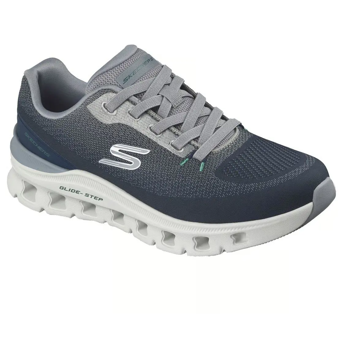 Skechers Shoes Men Wide Width Slipon Comfort Sport Casual Glide Step Navy 233132 - Navy / Gray