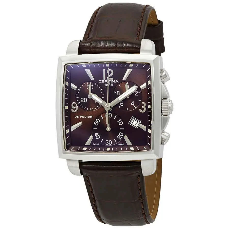 DS Podium Chronograph Brown Dial Ladies Watch C001.317.16.297.00 by Certina